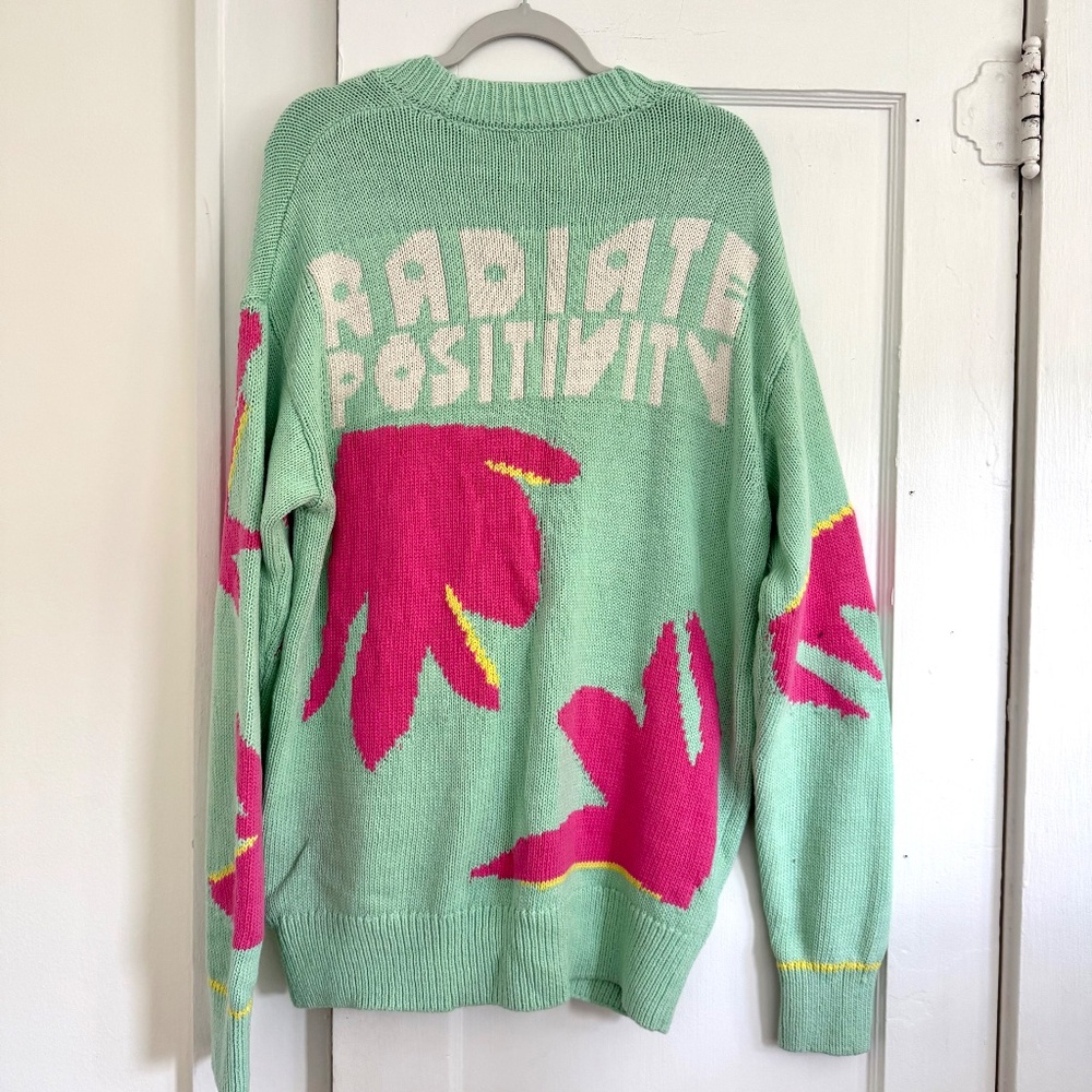 Scotch & Soda Amsterdam, Unisex "Radiate Positivity" cardigan, size L, NWT
